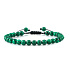 Malachit náramek, ručně pletený, nastavitelná velikost kulička 6 mm, kámen splněných přání