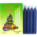 Romantické světlo Vánoční svíčky krabička hoření 90 minut modré 12 kusů
