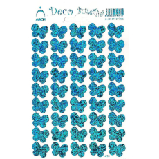 Arch Holografické dekorační samolepky motýlci modré