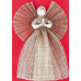 Anděl z pytloviny, široká sukně hnědý 34 cm