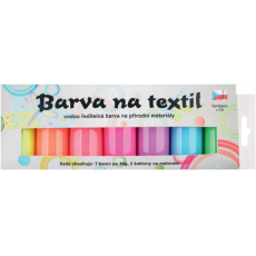 Kreativ Colour Barvy na textil - světlý, svítící ve tmě sada 7 barev 20 g + 2 šablony 6,5 x 2 cm