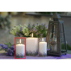 Lima Lavender vonná svíčka bílá válec 60 x 90 mm 1 kus