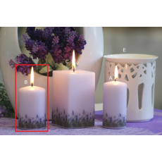 Lima Lavender vonná svíčka světle fialová válec 60 x 90 mm 1 kus