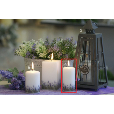 Lima Lavender vonná svíčka bílá válec 50 x 100 mm 1 kus
