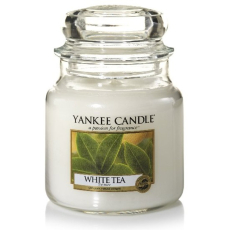 Yankee Candle White Tea - Bílý čaj vonná svíčka Classic střední sklo 411 g