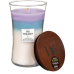 WoodWick Trilogy Calming Retreat - Uklidňující a relaxační vonná svíčka s dřevěným knotem a víčkem sklo střední 275 g
