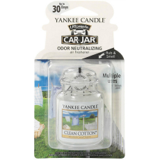 Yankee Candle Clean Cotton - Čistá bavlna gelová vonná visačka do auta 30 g
