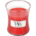 WoodWick Crimson Berries - Jeřabiny s kořením vonná svíčka s dřevěným knotem a víčkem sklo malá 85 g