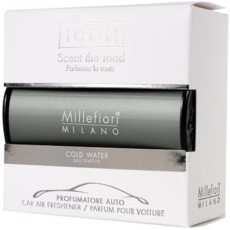 Millefiori Milano Icon Cold Water - Chladná voda vůně do auta Classic tmavě šedá voní až 2 měsíce 47 g