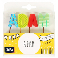 Albi Dortové svíčky jméno - Adam, 2,5 cm