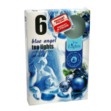 Tea Lights Modrý anděl vonné čajové svíčky 6 kusů