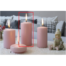 Lima Ice pastel svíčka růžová válec 60 x 120 mm 1 kus