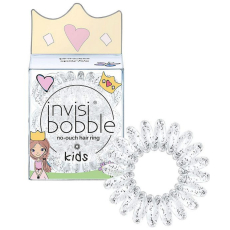 Invisibobble Kids Princess Sparkle Gumička do vlasů pro malé princezny průhledná spirálová 3 kusy