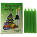 Romantické světlo Vánoční svíčky krabička, hoření 90 minut minut, zelené 12 kusů
