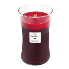 WoodWick Trilogy Sun Ripened Berries - Letní bobule vonná svíčka s dřevěným knotem a víčkem sklo velká 609 g