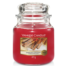 Yankee Candle Sparkling Cinnamon - Třpytivá skořice vonná svíčka Classic střední sklo 411 g