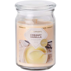 Emocio Creamy Vanilla - Krémová vanilka vonná svíčka sklo se skleněným víčkem 453 g 93 x 142 mm