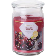 Emocio Black Cherry - Černá třešeň vonná svíčka sklo se skleněným víčkem 453 g 93 x 142 mm