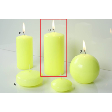 Lima Reflex fosforově žlutá svíčka válec 60 x 120 mm 1 kus