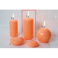 Lima Reflex fosforově oranžová svíčka válec 60 x 120 mm 1 kus