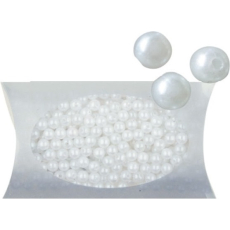 Perličky plastové s dírkou perleťové 5 mm 33 g