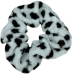 Bartoň Gumička sametová střední bílá s černými puntíky 3,5 x 9 cm