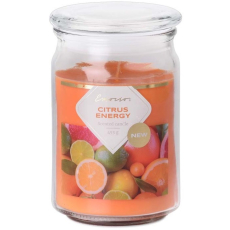 Emocio Citrus Energy - Energie citrusů vonná svíčka sklo se skleněným víčkem 453 g 93 x 142 mm