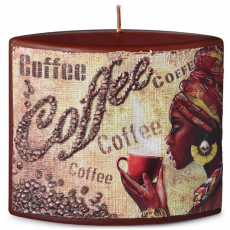 Emocio Káva Coffee vonná svíčka elipsa 110 x 40 x 110 mm