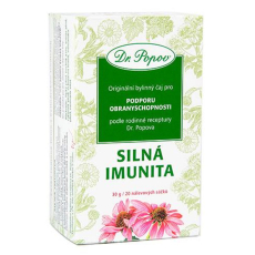 Dr. Popov Silná imunita bylinný čaj na podporu obranyschopnosti 20 nálevových sáčků 20 x 1,5 g