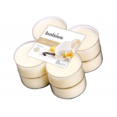 Bolsius Aromatic 2.0 Vanilla - Vanilka maxi vonné čajové svíčky 8 kusů, doba hoření 8 hodin