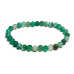Achát zelený krajkový náramek elastický přírodní kámen, kulička 6 mm / 16 - 17 cm