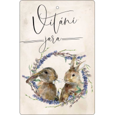 Bohemia Gifts Aromatická vonná karta Vítání jara jemná a čistá vůně 10,5 x 16 cm