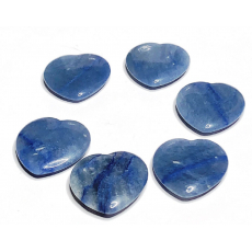 Avanturin modrý Hmatka, léčivý drahokam ve tvaru srdce přírodní kámen 3 cm 1 kus
