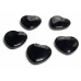 Obsidian černý Hmatka, léčivý drahokam ve tvaru srdce 3 cm 1 kus
