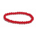 Korál červený náramek elastický z přírodního kamene, kulička 6 mm / 16 - 17 cm