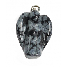 Obsidian vločkový Anděl přívěsek 1,7 cm 1 kus