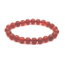 Achát tmavě-oranžově červený elastický přírodní kámen, kulička 8 mm / 16 - 17 cm