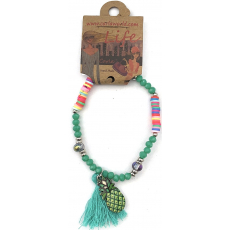 Albi Šperk náramek z korálků Ananas, Střapec ochrana, energie 1 kus různé barvy