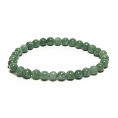 Jadeit Barmský zelený náramek elastický přírodní kámen, kulička 6 mm / 16 - 17 cm