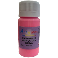 Art e Miss Svítící univerzální akrylátová barva 81 Neon růžová 40 g
