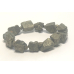 Pyrit železný náramek elastický z přírodního kamene, přírodní kousky 10 - 14 mm / 16 - 17 cm