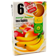 Tea Lights Mango Banana vonné čajové svíčky 6 kusů