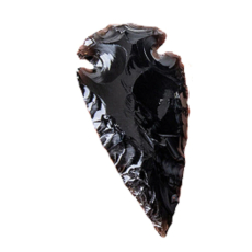 Obsidian přívěsek přírodní šíp 3,8-5 cm