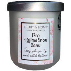 Heart & Home Svěží prádlo sójová vonná svíčka s nápisem Pro výjimečnou ženu 110 g