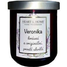 Heart & Home Sladké třešně sójová vonná svíčka se jménem Veronika 110 g