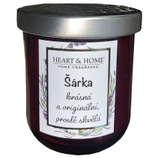Heart & Home Sladké třešně sójová vonná svíčka se jménem Šárka 110 g