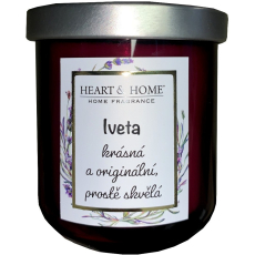 Heart & Home Sladké třešně sójová vonná svíčka se jménem Iveta 110 g