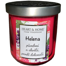 Heart & Home Svěží grep a černý rybíz sójová vonná svíčka se jménem Helena 110 g