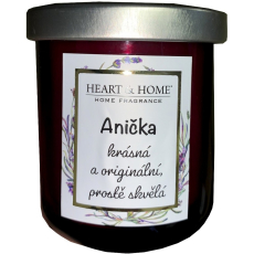 Heart & Home Sladké třešně sójová vonná svíčka se jménem Anička 110 g