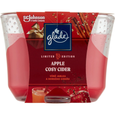 Glade Apple Cosy Cider s vůní jablka a horkého cideru vonná svíčka ve skle, doba hoření až 52 hodin 224 g